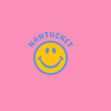 Pink Nantucket Happy Face Trucker Hat (Pink/White)