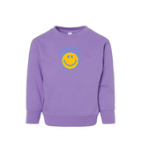 Children's Toddler Happy Face Sweatshirt (Purple)