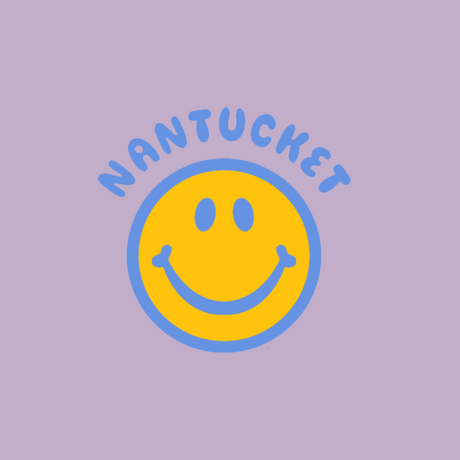 Children's Nantucket Happy Face Orchid Tee Shirt