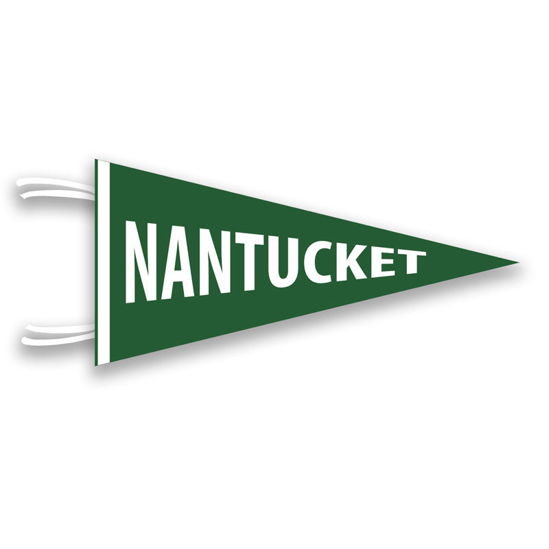 Green Nantucket Pennant (Hunter Green, White)