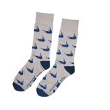 Grey Nantucket Island Socks