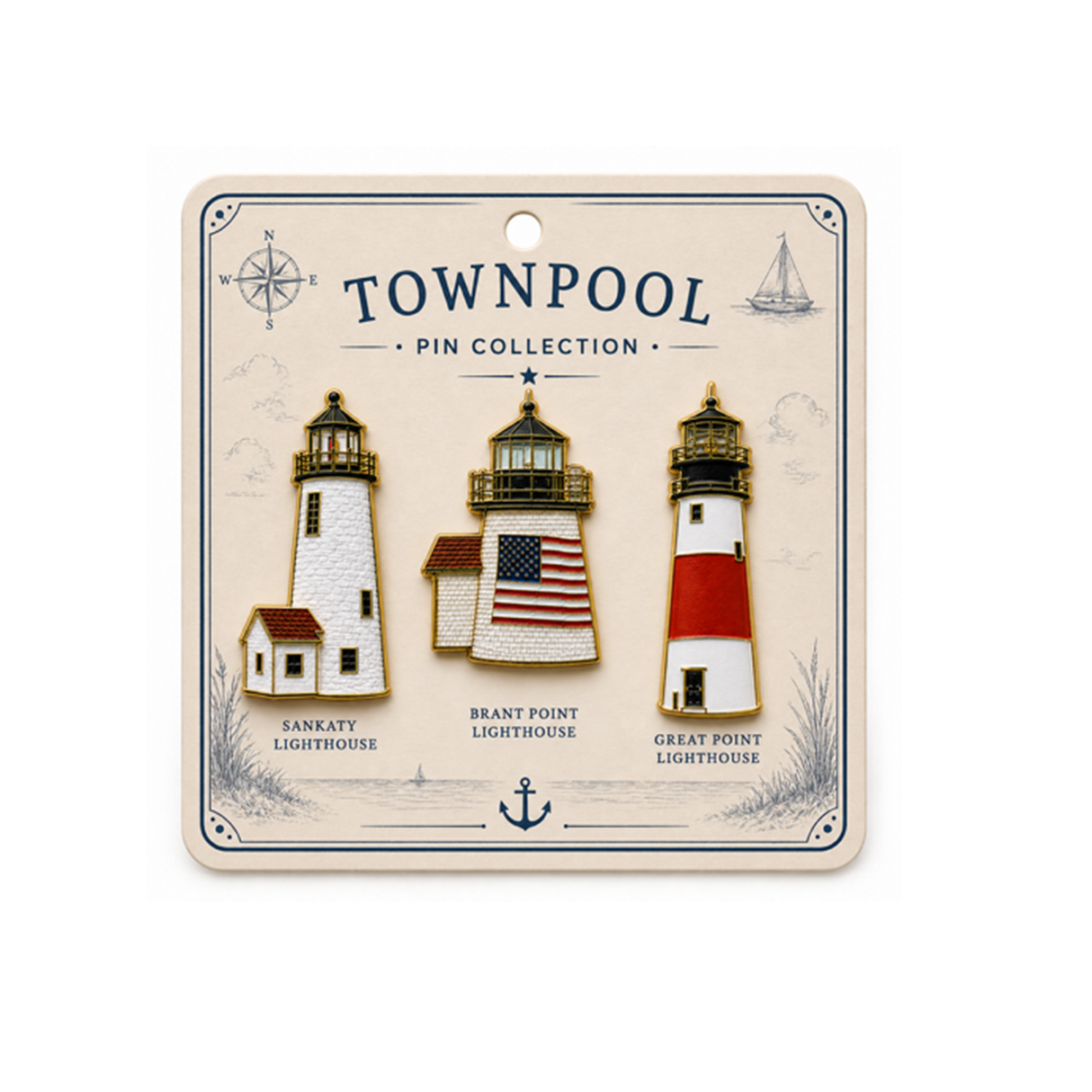 Lighthouse Pin 3 Pack