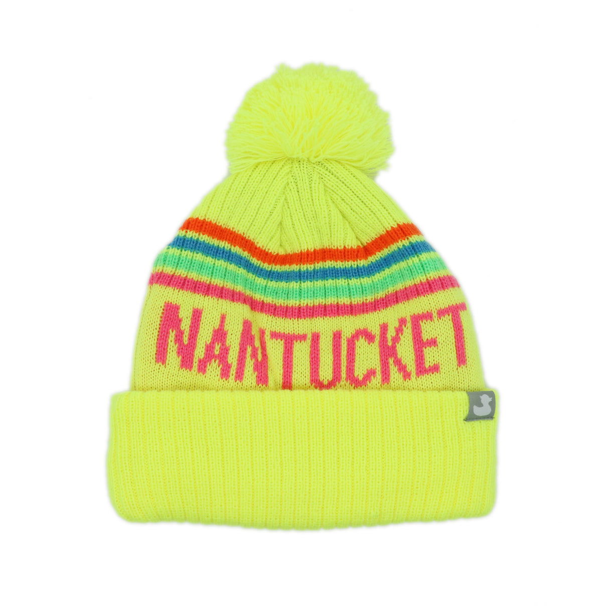 2024 Madison: Nantucket Winter Hat (Neon Yellow with Stripes)