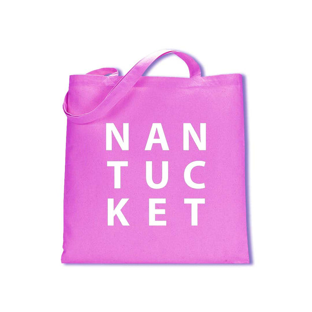 Stacked Nantucket Canvas Tote - Magenta