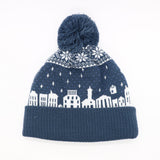 Main Street: Nantucket Winter Hat (Navy with White)