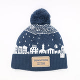 Main Street: Nantucket Winter Hat (Navy with White)