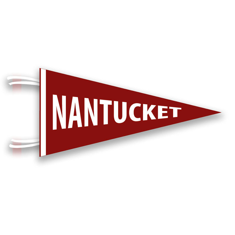 Nantucket Pennant (Maroon, White)