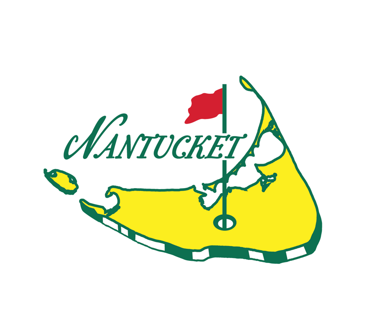 Children's White Nantucket Golf Long Sleeve Tee Shirt (White)