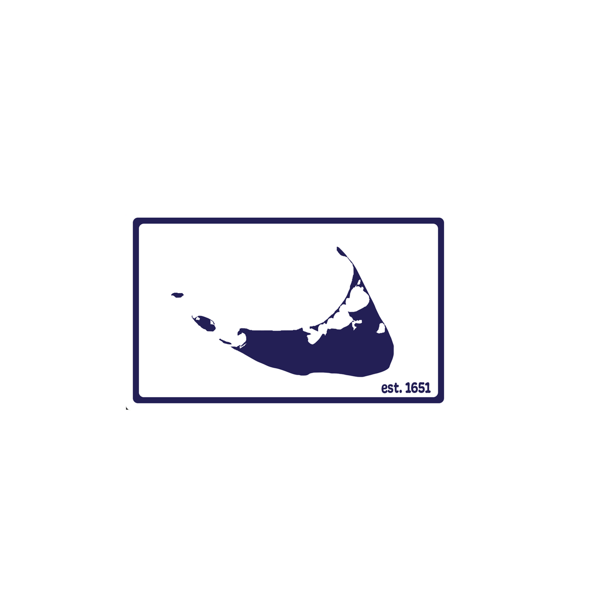 Nantucket Island Velcro Patch (White)