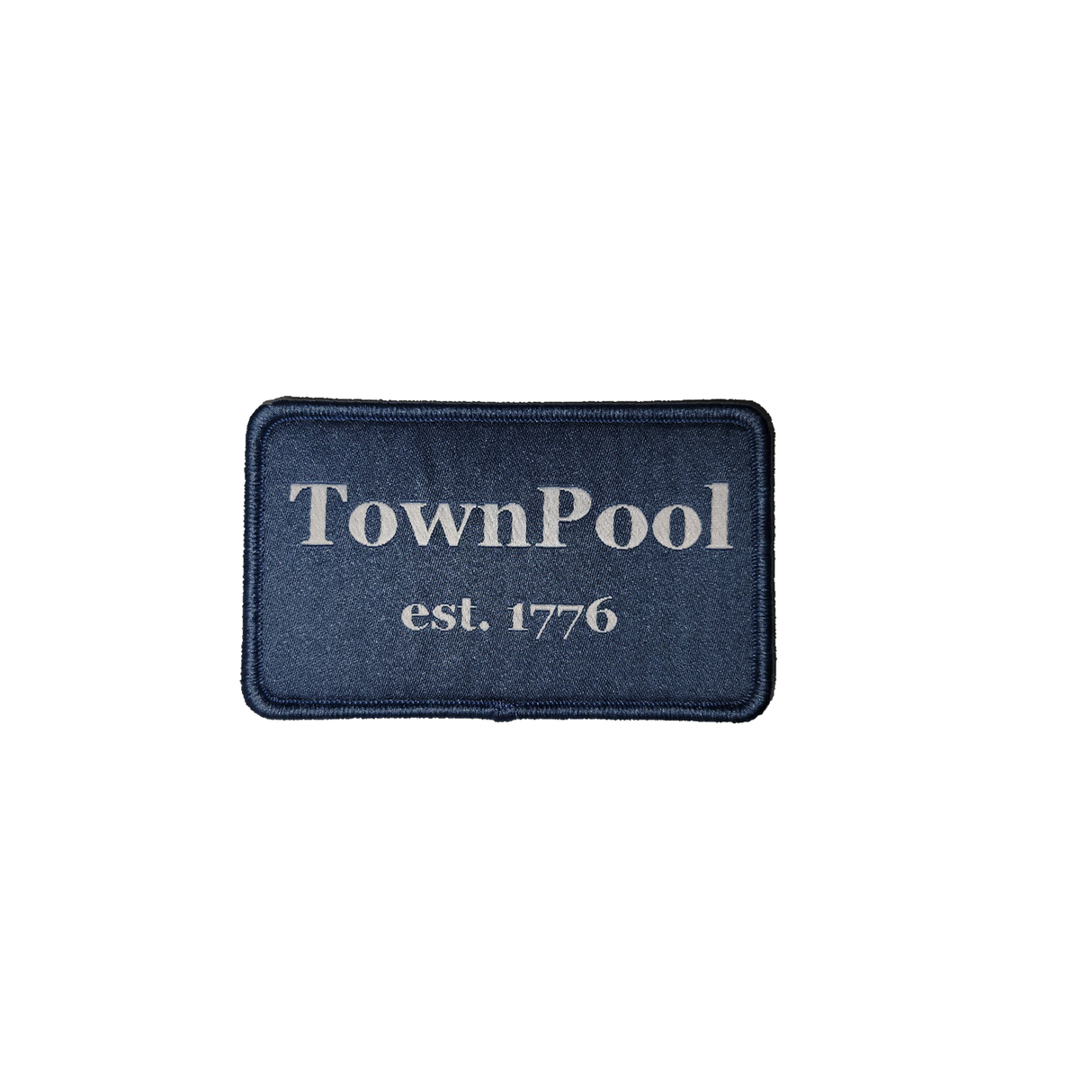Charleston Velcro Patch for Winter Hat (White, Blue) (TownPool)