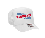 White Nantucket Whale Hat with Rope (White/White)