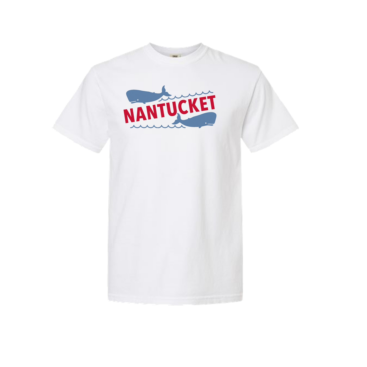 Nantucket Whale White Short Sleeve Tee Shirt