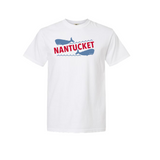 Nantucket Whale White Short Sleeve Tee Shirt