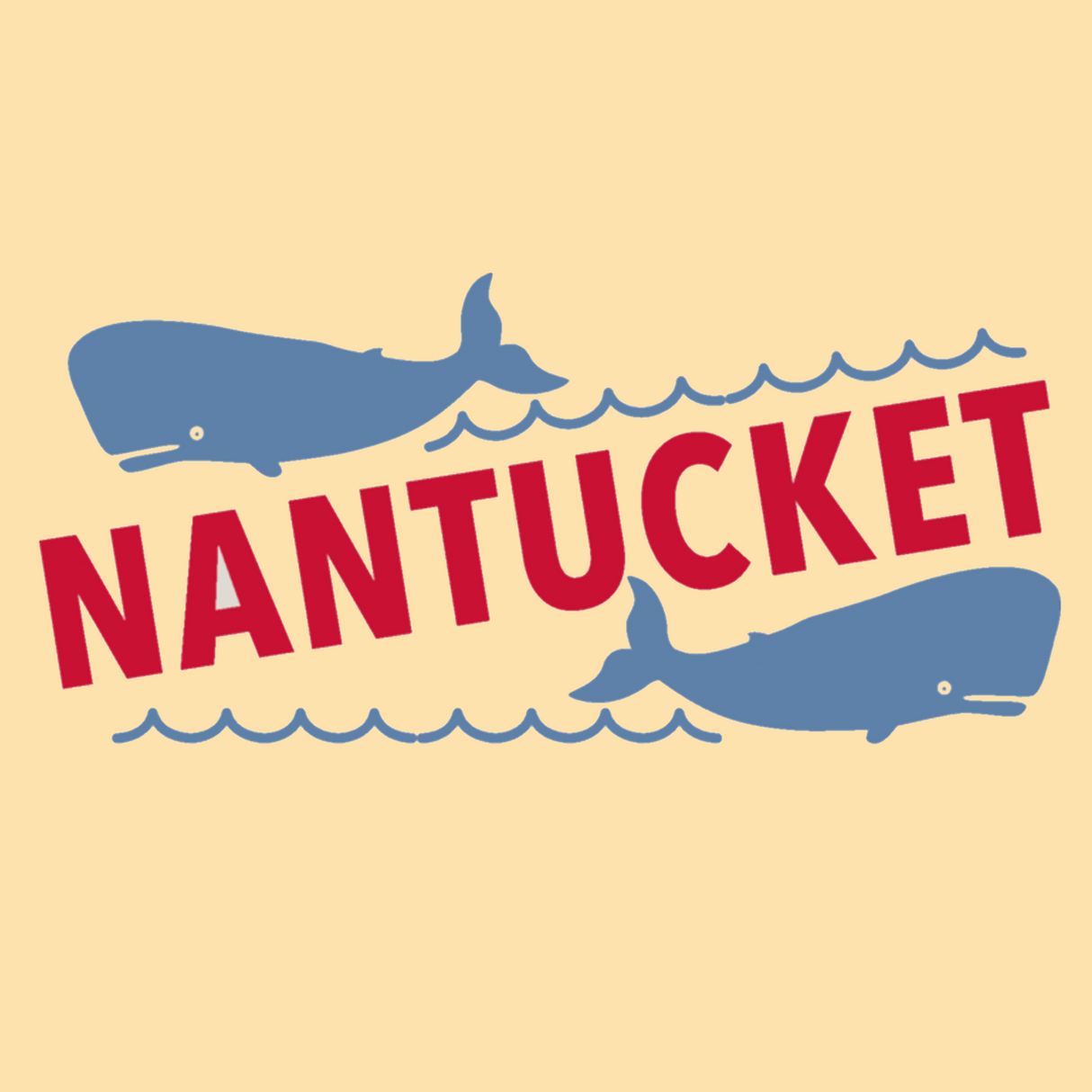 Nantucket Whale Crewneck (Yellow Pastel)
