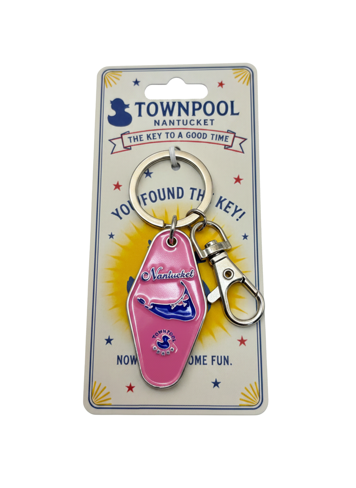 Nantucket Red - Safe in the Harbor - Keychain (Metal)