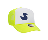 TownPool Navy Duck Neon Yellow Trucker Hat (White/Neon Yellow)