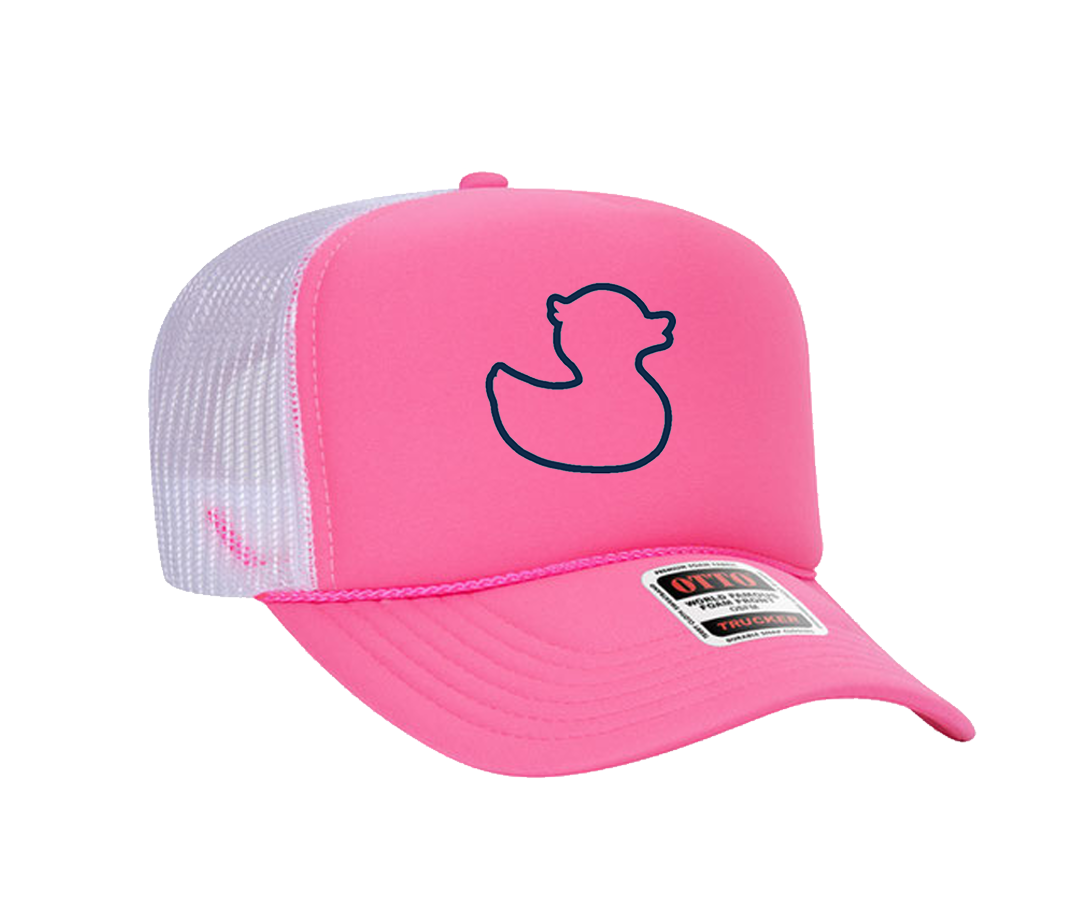 TownPool Navy Duck on Trucker Hat (Pink, White,Navy)