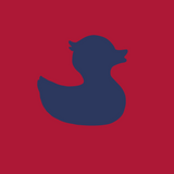 TownPool  Navy Duck Red Trucker Hat (Red, White)