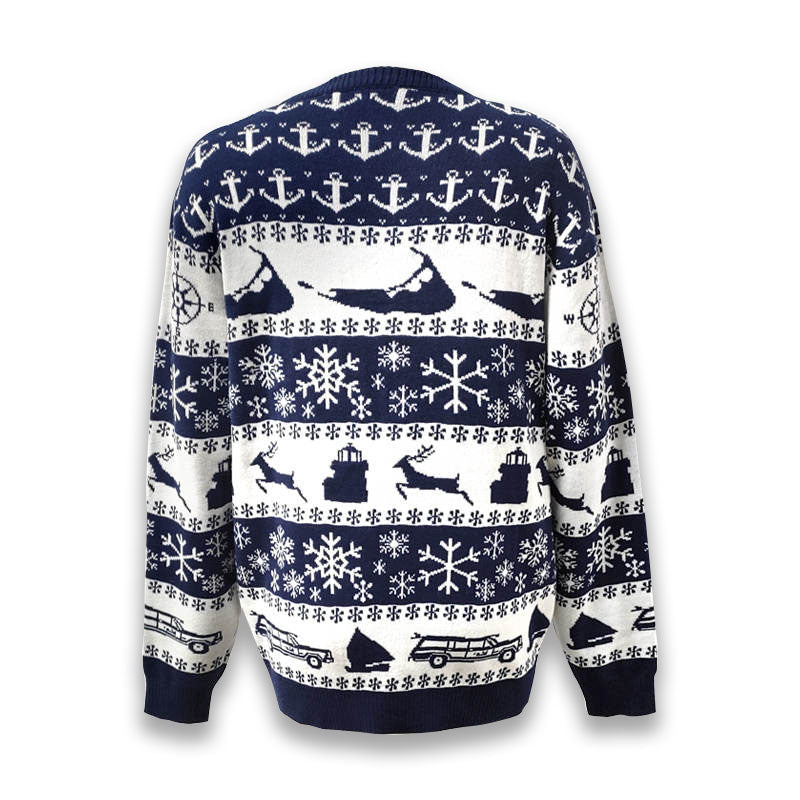 Navy Nantucket Christmas Sweater