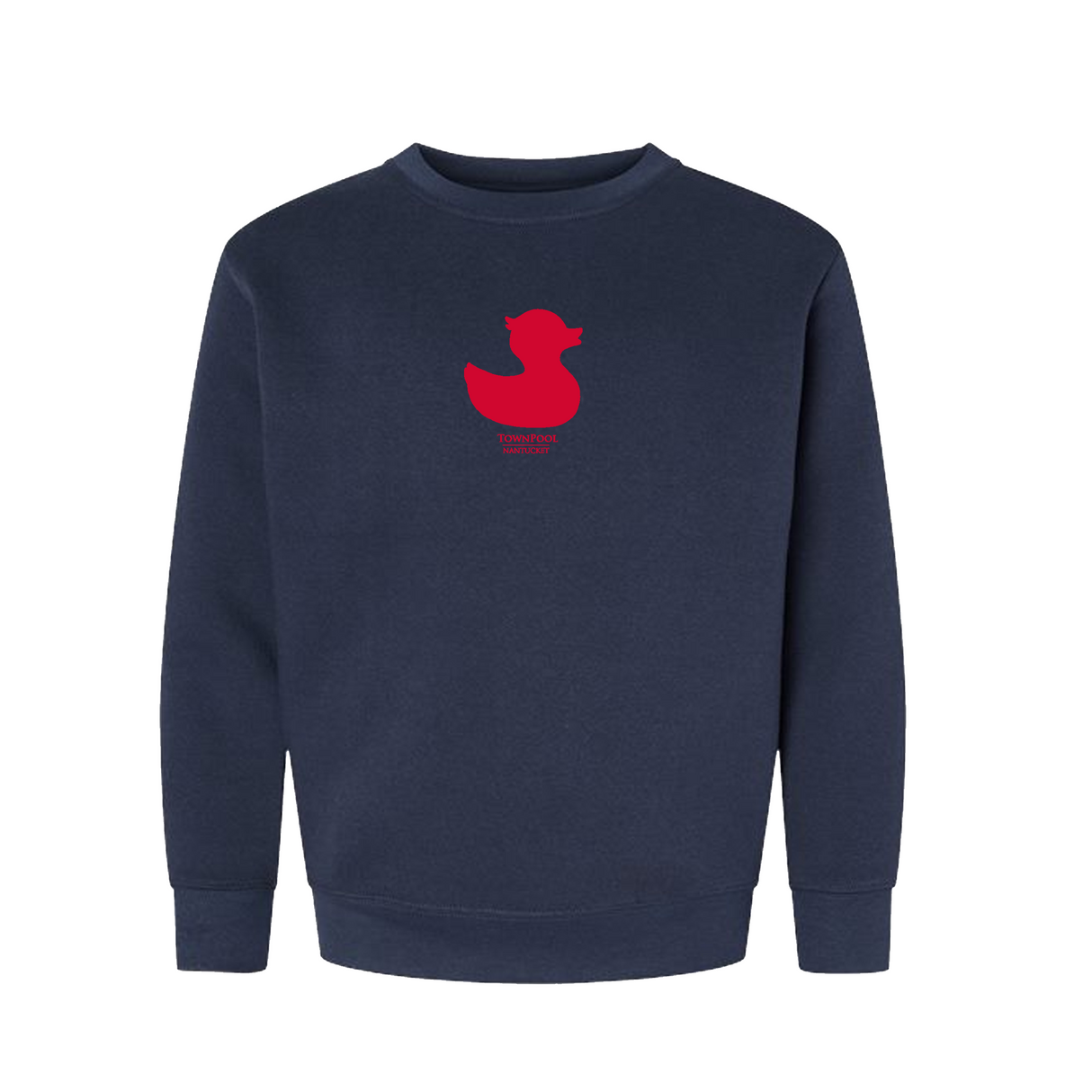 Children's Duck Crewneck (Navy, Red)