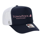 TownPool Nantucket Trucker Hat (Navy/White, Pink)