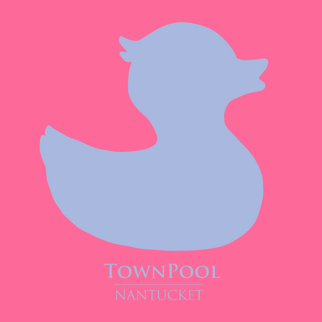 Youth TownPool Duck Short Sleeve Tee Shirt (Pink,Blue)