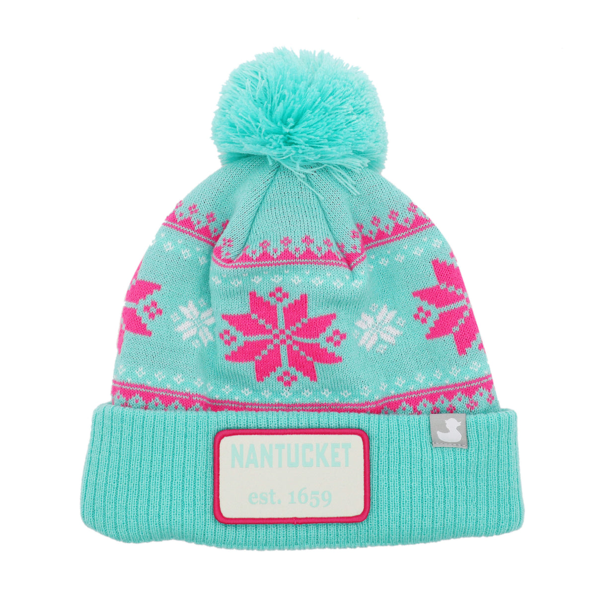 Pacific: Nantucket Winter Hat (Sea Foam Green with Stripes)