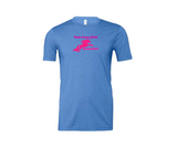 Children's Youth Pink Pony Club Short Sleeve Tee Shirt (Hot Pink, Maggie Blue)