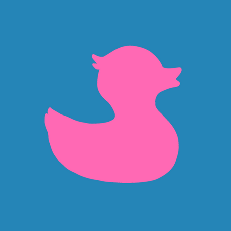 TownPool Hot Pink Duck Maggie Blue Trucker Hat (Pink/ Maggie Blue)