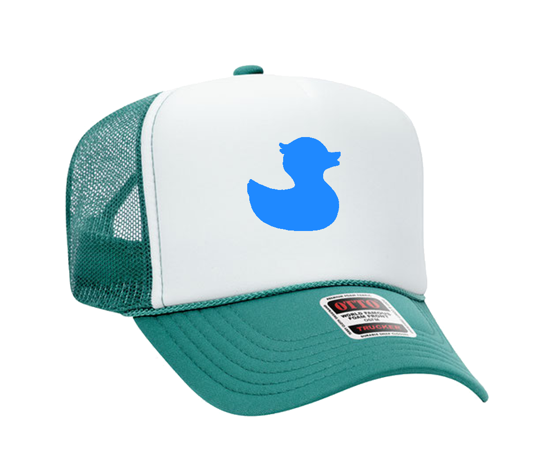 Townpool Royal Blue Duck Trucker Hat (White/Teal) (Copy)