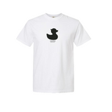 TownPool Duck Short Sleeve Tee Shirt (White, Navy)