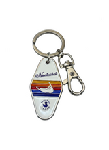 White - Rise you must - Striped Keychain (Metal)