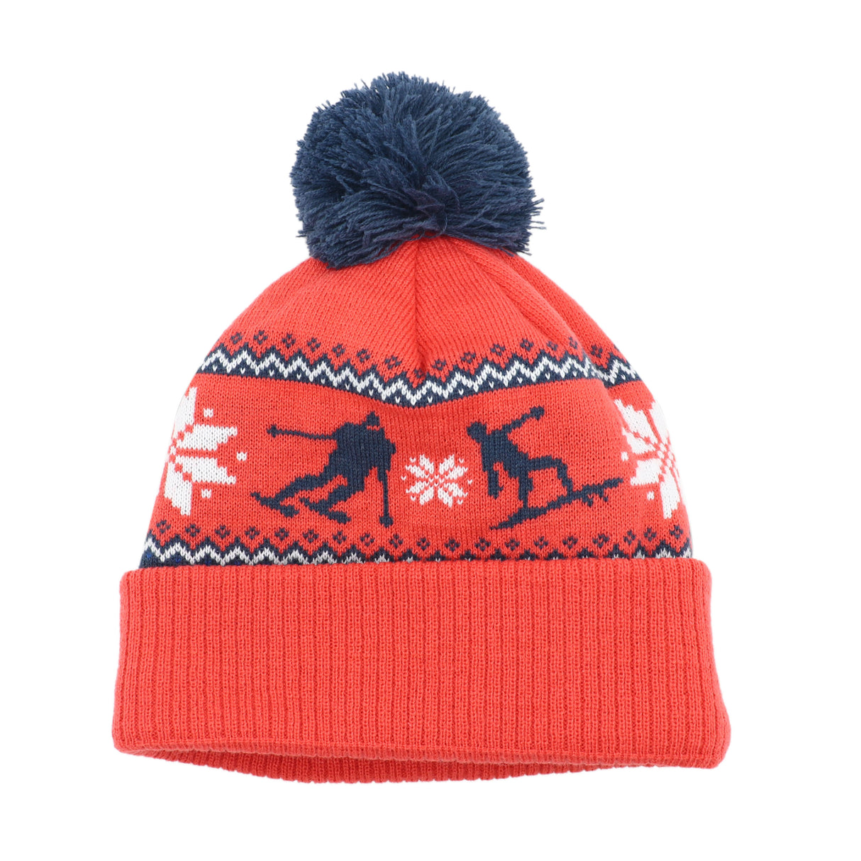 Surf to Ski: Nantucket Red Winter Hat (Nantucket Red with White)