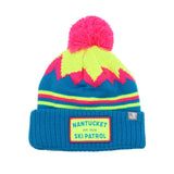 Vail: Nantucket Winter Hat (Neon Blue with Stripes)