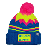 Vail: Nantucket Winter Hat (Neon Blue with Stripes)