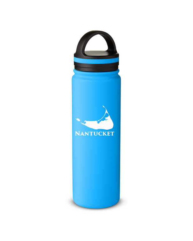 Nantucket Island Electric Blue Water Bottle