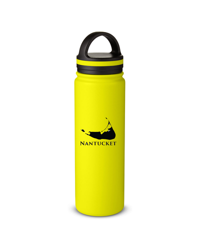 Nantucket Island Safety Yellow Water Bottle