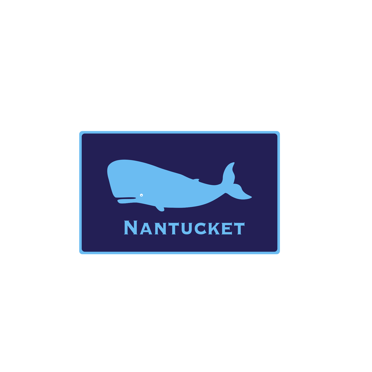 Whale Nantucket Velcro Patch (Maggie Blue)