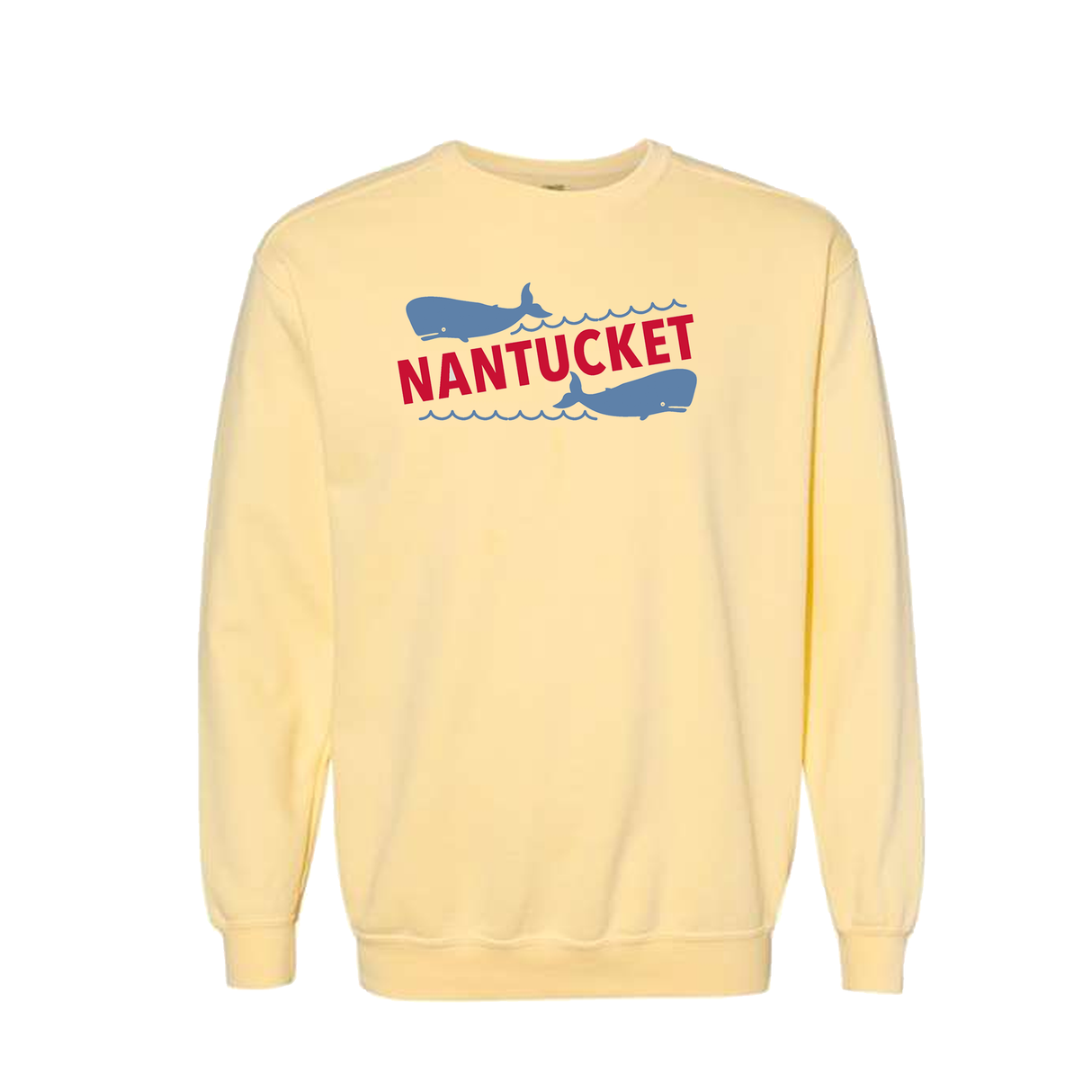 Nantucket Whale Crewneck (Yellow Pastel)