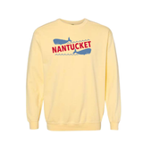 Nantucket Whale Crewneck (Yellow Pastel)