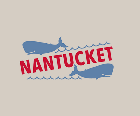 Ivory Nantucket Whale Hat with Rope (Ivory, Blue,Red)
