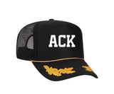 ACK Captains Trucker Hat (Black/Gold, White)