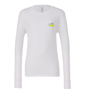 Children's Youth White Nantucket Golf Long Sleeve Tee Shirt (White)