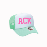 ACK Seafoam Trucker Hat with rope(White/ Seafoam)