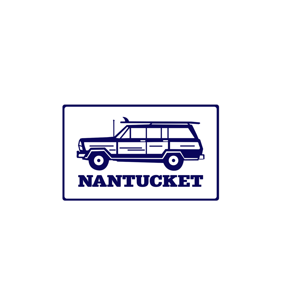 Nantucket Woody Surfboard Velcro Patch (White Patch)