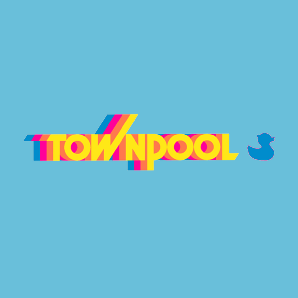 Townpool Retro Aqua Short Sleeve Tee Shirt