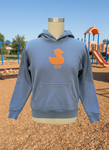 Townpool Orange Duck Blue Sweatshirt with Arm Patch (Blue, Orange)