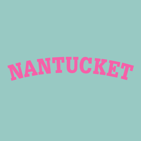 Nantucket Madaket Mint Long Sleeve Tee Shirt (Mint, Pink)