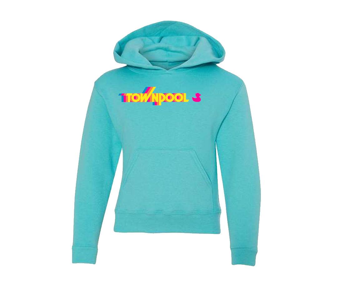 Mint Blue TownPool Hooded Sweatshirt Youth