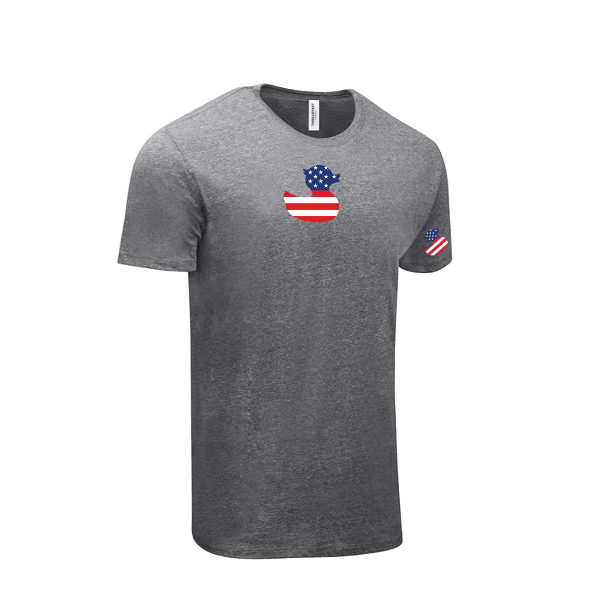 Duck Black/Grey Short Sleeve Tee Shirt (Grey,Black, USA)